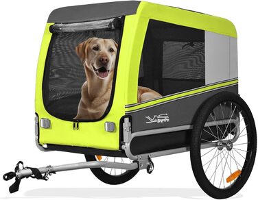 Тігго VS Pets L: велосипедний причіп для собак великого розміру, 270 л, до 35 кг, зелений