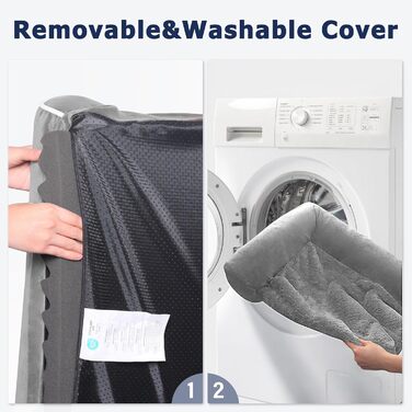 Ортопедичне ліжко для собак великих та середніх порід Western Home, сірого кольору, 71x58x16 см