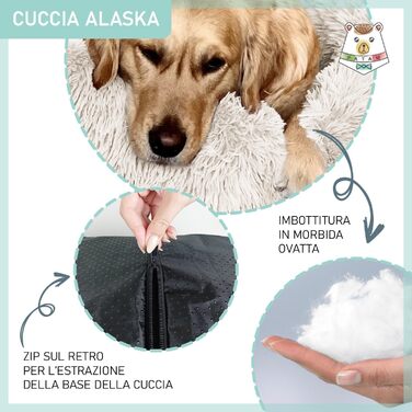 Крісло-ліжко для собак та котів Alaska: зручне, знімний чохол, неслизьке, машинне прання, велике (⌀ 81 см)