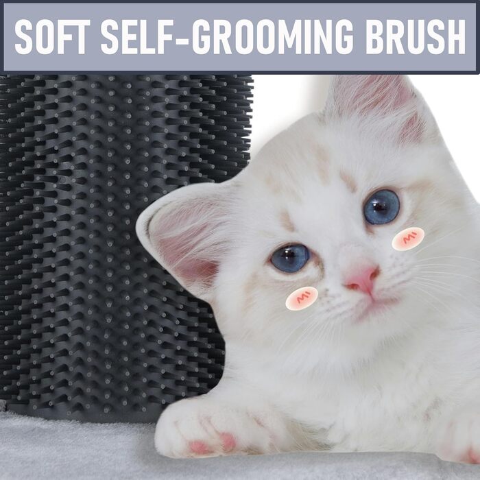 Котячий будиночок Dimaka 68,6 см з дряпалкою, покритий плюшем та мотузкою, вертикальний для котів