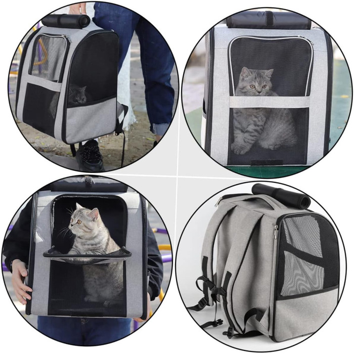 Рюкзак для котів Verdanverse: дихаючий, місткий, з міцного матеріалу, для транспортування котів та маленьких тварин