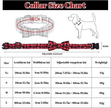 Нашийник для собак та котів на Новий рік з бантиком, регульований, прикрашений сніжинкою, розмір S