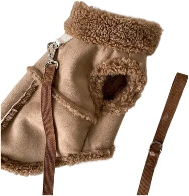 Теплий одяг для собак: куртки, аксесуари та дизайнерський одяг для чихуахуа (колір коричневий, розмір L)
