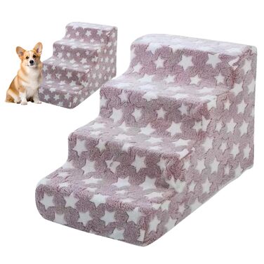 Рампа для собак та котів Cat Escabeau – портативна, складна, з неслизькою платформою, червона