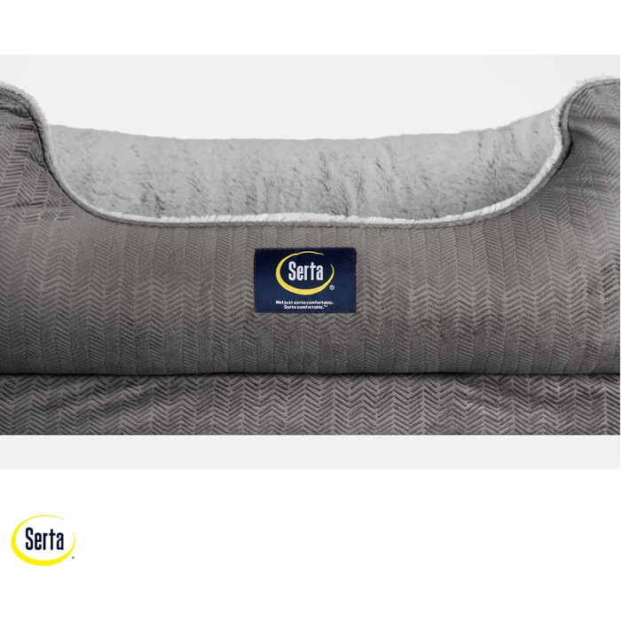 Ортопедичне ліжко для собак Serta Cuddler, сірий колір (велике), 86 x 63 x 25 см