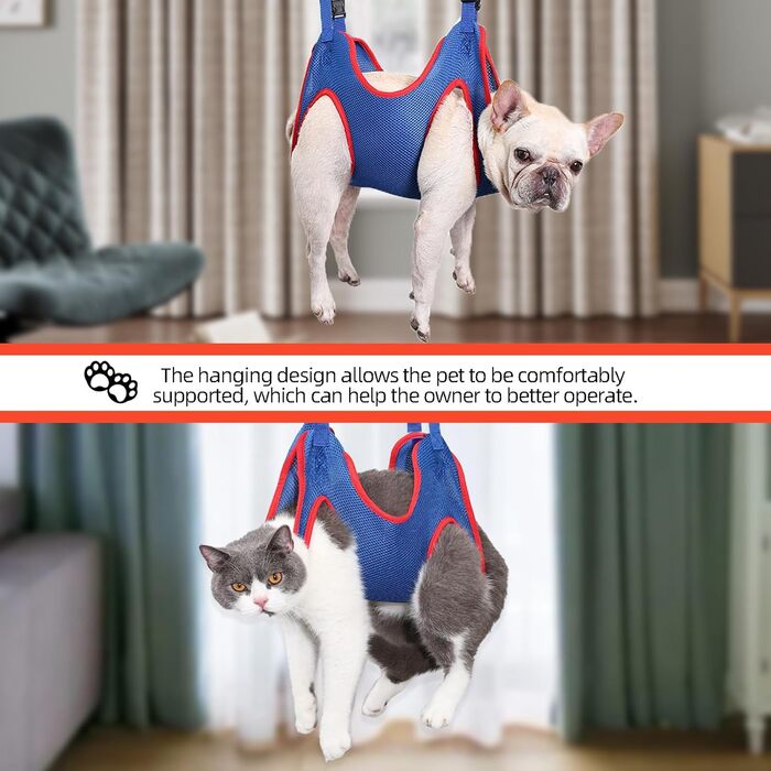 Гамак для грумінгу собак та котів, пристрій для стрижки нігтів, гамак для догляду за тваринами (M)