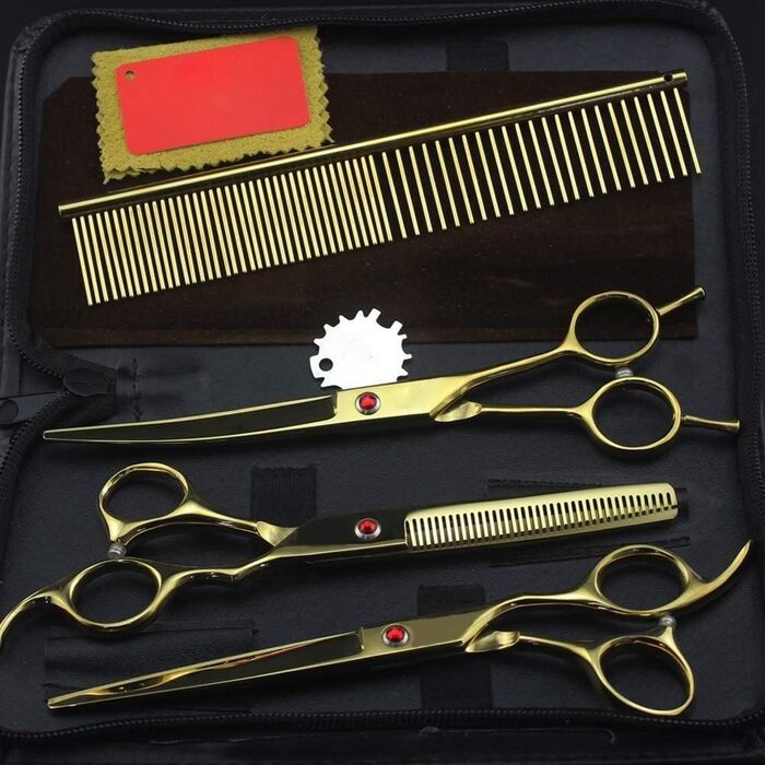 Набір професійних ножиць для грумінгу собак та інших домашніх тварин, 7 дюймів