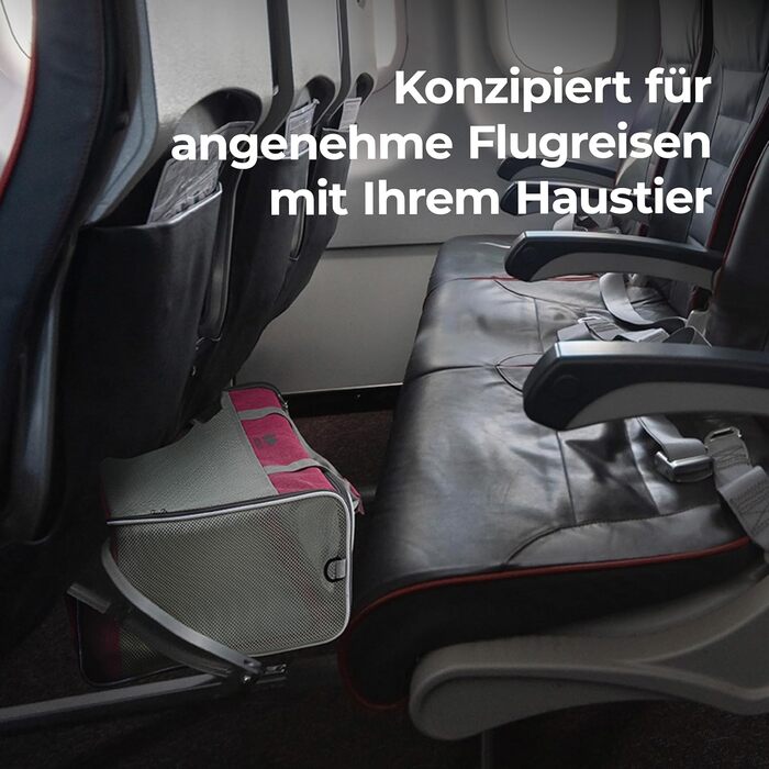 Сумка-переноска для собак та котів Equicani® 55x40x23 см, сіра | Легка, складна, з сіткою та зручним ременем