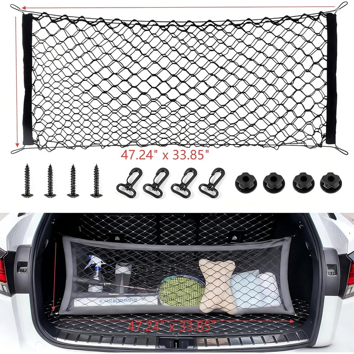 Сітчаста перегородка для тварин в авто, регульована, Oxford, 120x85 см
