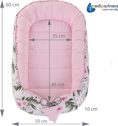 Килимок для кота та собаки Medi Partners 75x60x10 см, рожевий, м'який, для сну та відпочинку