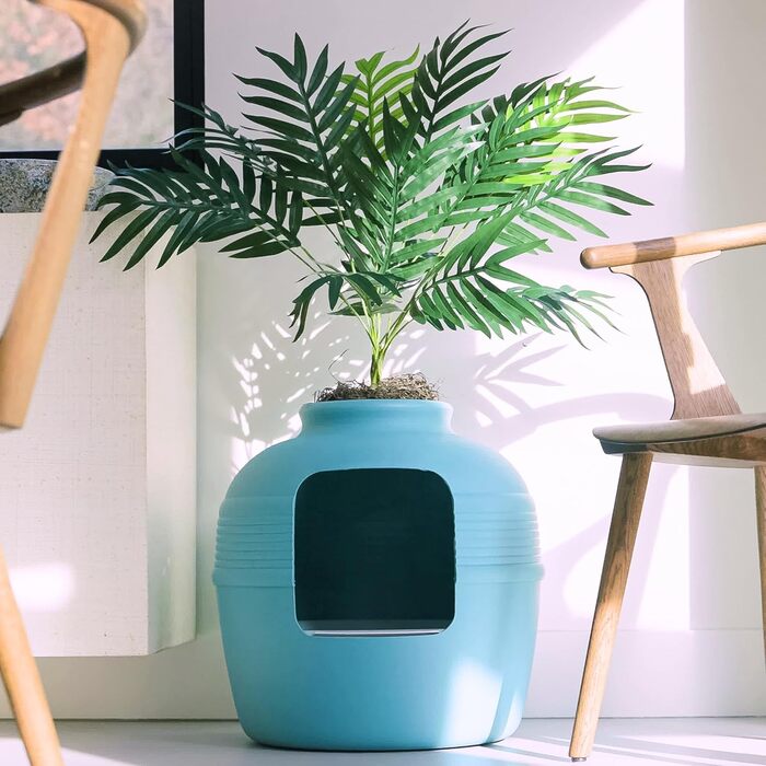 Квіткова кімната для котів Good Pet Stuff з туалетом, фільтром і комплектом Essentials (Бірюзовий)