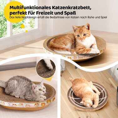 Котячий когтеточка з картону овальної форми, іграшковий центр для котів, 57 см