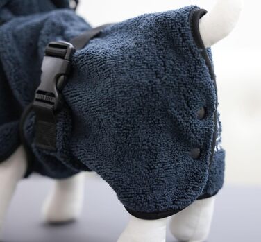 Халат для собак Kerbl, блакитний, XL, довжина спини 70 см, колір navy