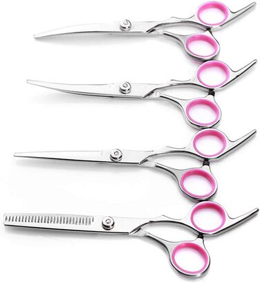 Професійний набір для грумінгу домашніх тварин 6.0 дюймів, витончена випрямна висічна ножиця з нержавіючої сталі для собак, для салонів краси та грумінгу