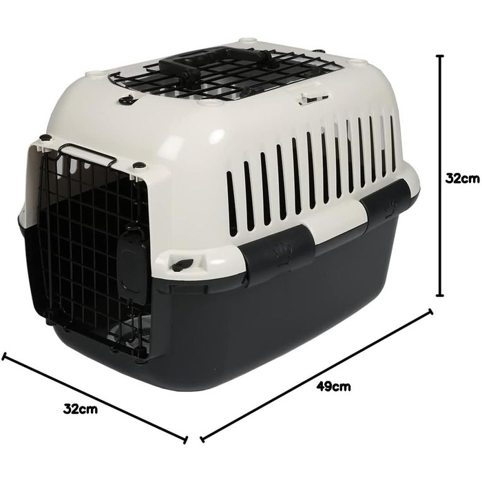 Переноска для котів Ebi Adventurer 50 мл, біла, 49x32x32 см, до 10 кг