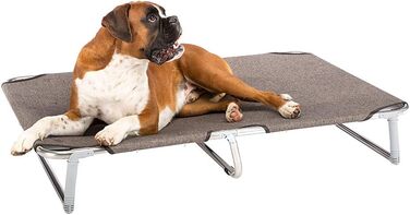 Ліжко для собак Ferplast Dream 80 - зручне ліжко з міцного алюмінію, 84 x 54 x 18 см, Taupe
