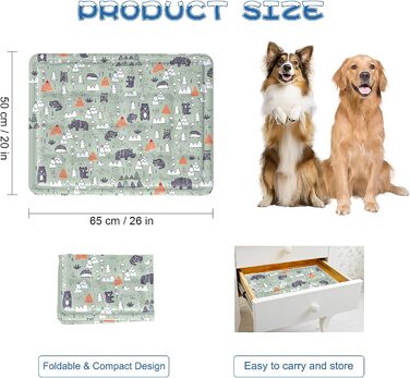 Кühlmatte Hunde: Охолоджуючий килимок для собак та котів 50x65 см. Самоохолоджуючий, водовідштовхуючий, з нетоксичним гелем. Для дому та вулиці.