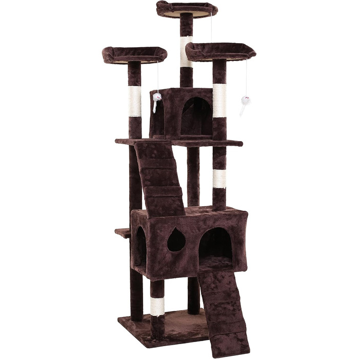 Кігтеточка для котів ESTEXO, 170 см, XXL, ігровий комплекс, кріплення для лазіння, коричнева