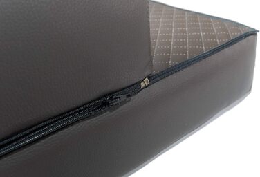 Крісло-ліжко для собак Mayaadi-Home Eck, сіре, 80x100x10 см, з штучної шкіри