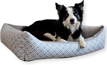 М'яке ліжко для собак 4L Textil OTTO, сіре, 120x100 см. Знімний та пральний чохол. Кошик для собак середніх порід.