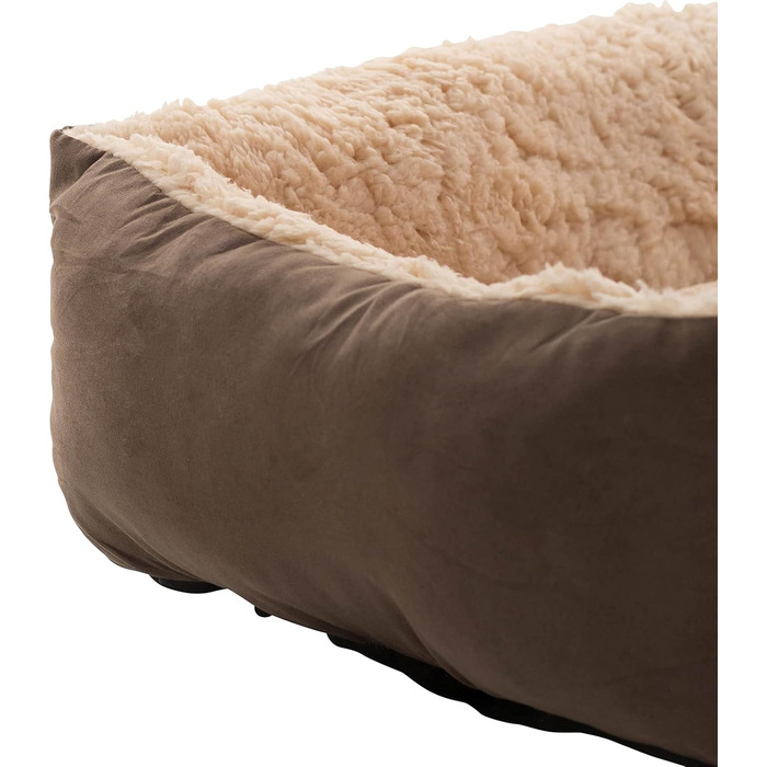 Крісло-ліжко для собак ESTEXO, м'яке, 75x60x19 см, коричневий/бежевий