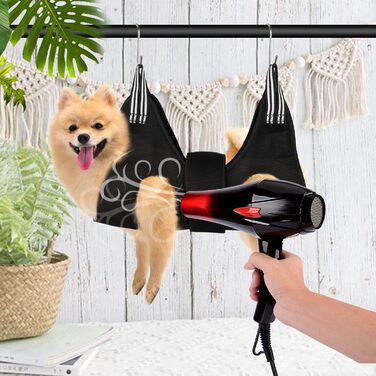 Набір для догляду за тваринами: лежанка-гамак, інструмент для стрижки кігтів, нашийник для грумінгу, фіксатор, петля для грумінгу, дихаюча сумка для тварин, помічник для маленьких тварин, догляд за кігтями (чорний, 5 шт.)