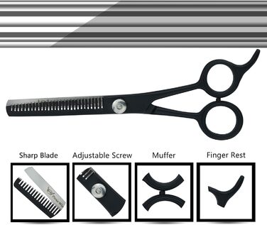 Ножиці для волосся Focus World 6,5 дюйми - професійні, з японської сталі, для чоловіків та жінок (тонкі)