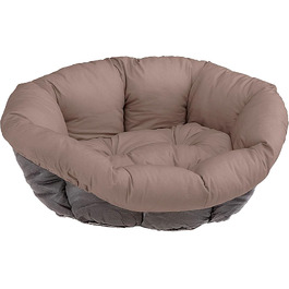 Крісло-лежанка для собак та котів Ferplast SOFA 'CUSHION' - м'яка лежанка з бавовняною подушкою, сірого кольору, 114 x 83 x 37 см
