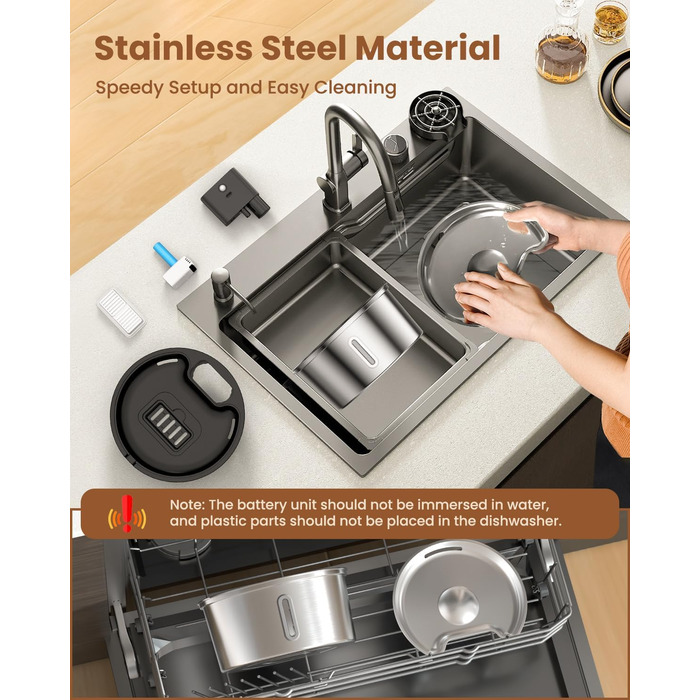 Качалка для котів PawPoll з датчиком руху, акумулятор 4200mAh, 3.2L, нержавіюча сталь, LED, тиха помпа, легко миється