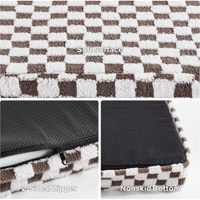 Крісло-ліжко для собак великих порід JOEJOY, ортопедичне, знімний, пральний чохол, плюшеве, сучасне, з піною Memory Foam, 106.7 x 71.1 см