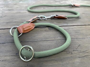 Нашийник для собак Leisegrün Devon, паракорд, зелений, регульований, розмір M