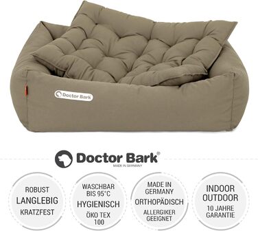 Ортопедичне ліжко для собак Doctor Bark - зручне та гігієнічне, 70x60 см, золото-коричневе (S)