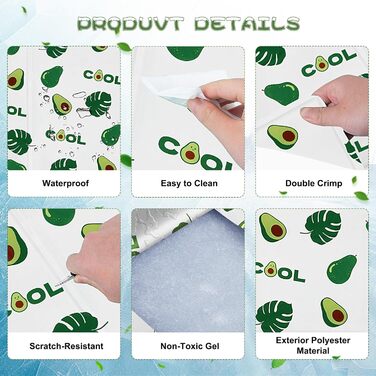 Кілим-охолоджувач для собак та котів Ninonly 50 x 65 см - самоохолоджуючий, водонепроникний, з нетоксичним гелем (Авокадо)