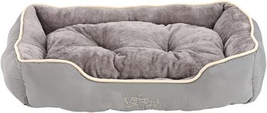 Лежак для собак і котів Dehner Sammy, 90x70x20 см, поліестер, сірий