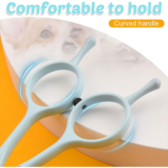 Набір професійних ножиць для грумінгу собак та котів 5-в-1, нержавіюча сталь, з гребінцем для догляду за шерстю, блакитний