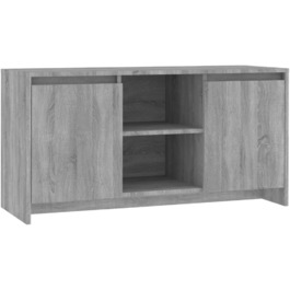 ТВ тумба vidaXL з дверцятами, полицями, біла, 102x37,5x52,5 см, ДСП (дуб сонома) – сучасна низька шафа для телевізора та Hi-Fi