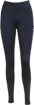 Лазура - Теплі рейтузи для верхової їзди для дітей та жінок Емілія | Утеплені термо-рейтузи з силіконовим повним обхватом | Рейтузи для верхової їзди для хлопчиків та дівчаток з флісовою внутрішньою стороною | Дитяча та жіноча верхова екіпіровка 176 Чорни