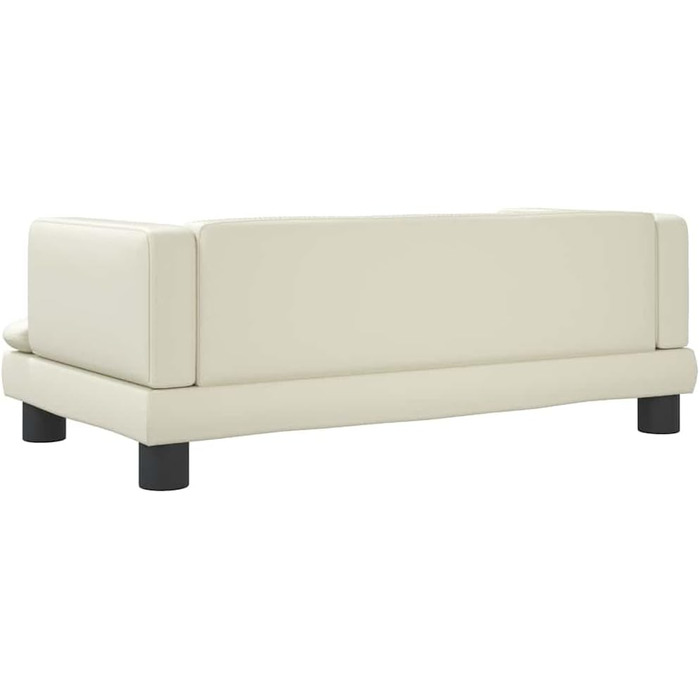 Крісло-ліжко для собак, м'яке лежанка для тварин, диванчик для маленьких собак та котів, штучна шкіра, 80 x 45 x 30 см, кремовий колір