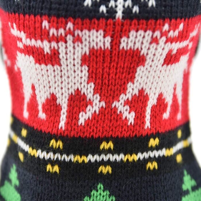 Теплий зимовий светр для собак на Новий рік з оленем, чорного кольору, розмір S (обхват грудей 34,8 см), для дрібних та середніх порід (Даксель)