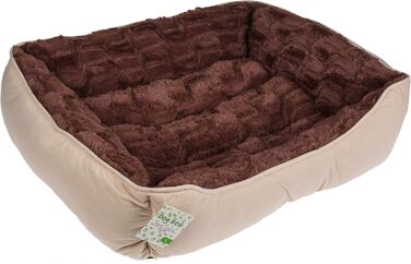 Ляжка для собак та котів Pullach Hof: 3 розміри, м'який лежак-корзинка, лежанка-подушка для тварин (63x53x16)