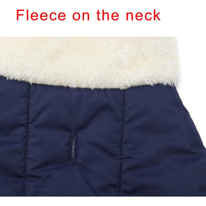 Тепла зимова куртка для собак JoyDaog, фліс, для маленьких собак, розмір XS, блакитна