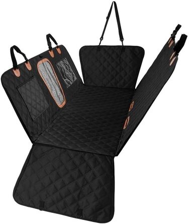 Накидка для собаки в авто 137x147 см, захист для заднього сидіння з фіксацією ременем, водовідштовхувальна, стійка до подряпин, 600D Oxford, для легкових автомобілів, вантажівок, позашляховиків, чорна