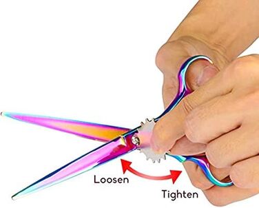 Професійні ножиці для собак 7 дюймів, набір 4 шт. (прямі, вигнуті, розріджувачі), чорний