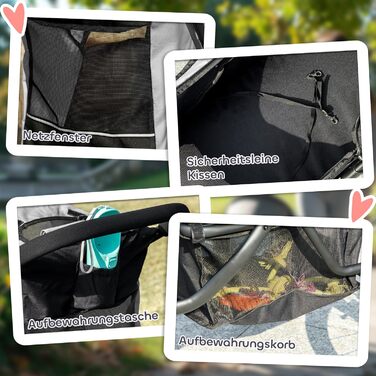 Візок для собак PawHut - візок-бігун для маленьких собак та котів до 10 кг, сірий