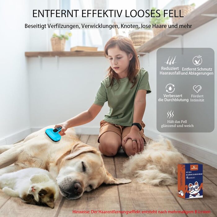 Набір для догляду за собаками (5 шт.) – щітка для видалення линяючої шерсті для собак і котів з короткою та довгою шерстю. Видаляє відмерле волосся та запобігає сплутуванню. Колір: блакитний