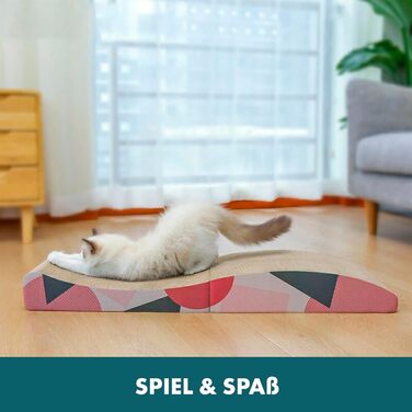 Casa Pura Килимок-книжка для котів з картону, 25 x 40 x 15 см - ідеально для точіння кігтів, ігор та відпочинку