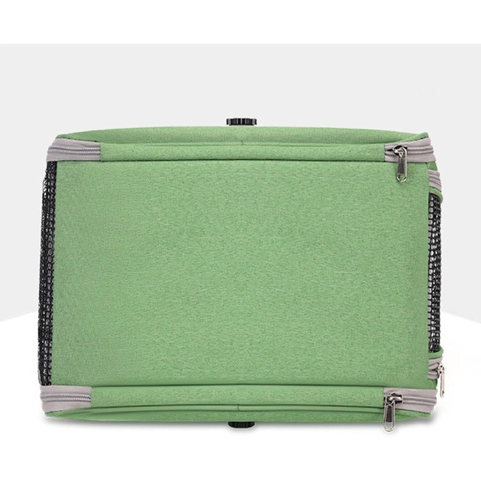 Клітка для папуг – переноска для маленьких тварин | Клітка-переноска для птахів з жердкою | Сумка для папуг | Дихаюча переноска на блискавці | Універсальна переноска для тварин (Зелена)