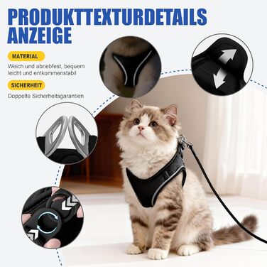 Нашийник та поводок для собак маленьких порід, регульовані, з поглинанням ривка, світловідбиваючі, для цуценят та котів, дихаюча м'яка сітчаста куртка для прогулянок, бігу, тренувань (Бордовий S) S (Обіх: 28-37см, Груди: 39-47см) (Чорний, XXS (Обіх: 24-31