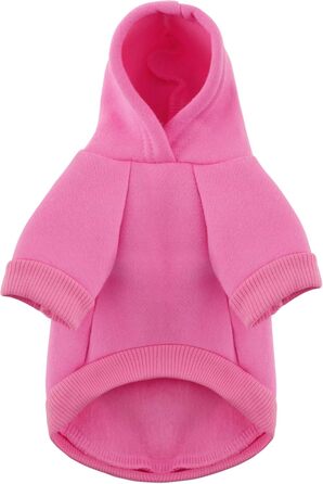 Рожевий пуловер з капюшоном для чихуахуа: теплий та стильний одяг для собак, ідеальний для зими та прохолодних днів. Small