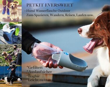 Поїлка для собак PETKIT Eversweet P008, герметична пляшка для води в дорогу, 400 мл